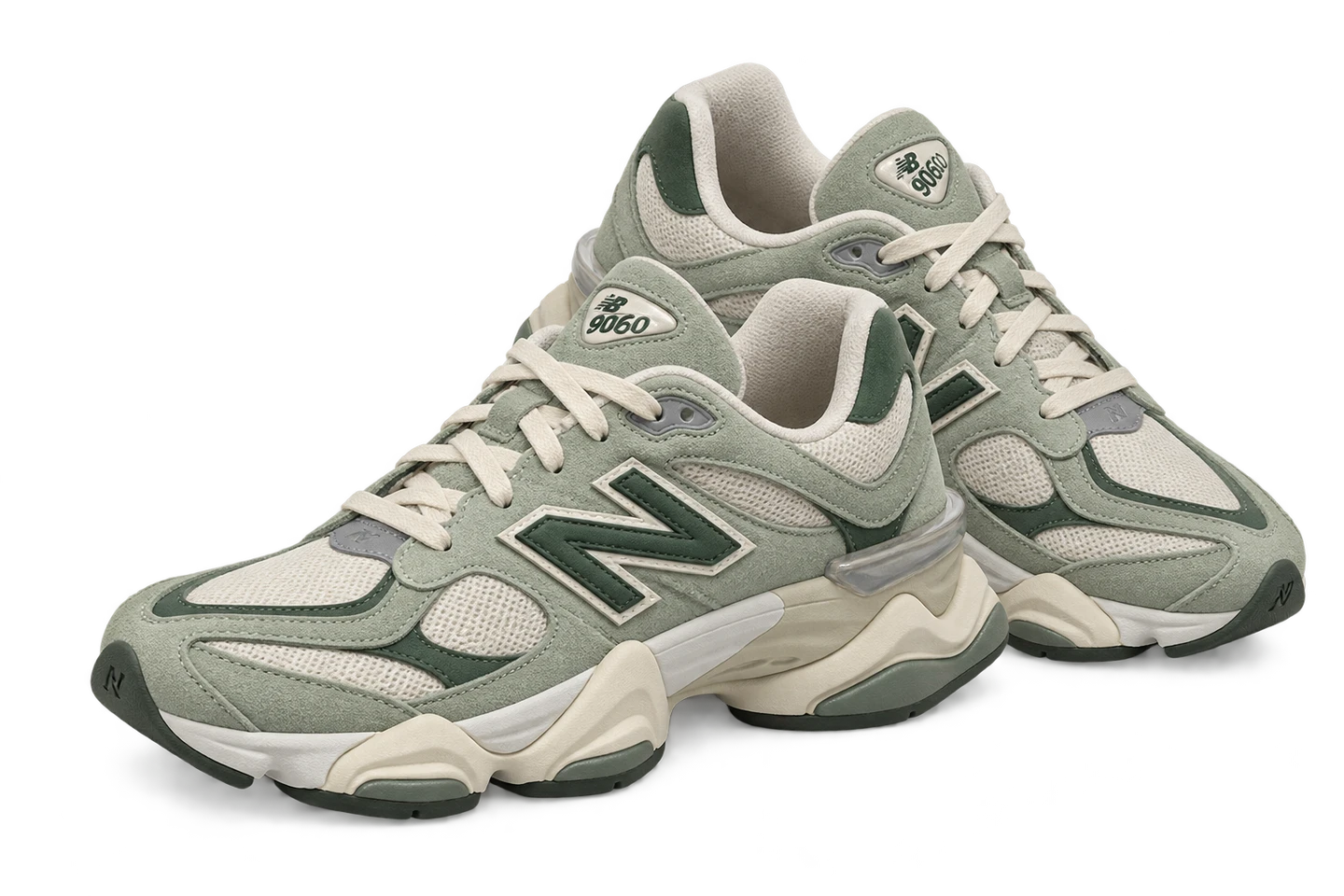 Ilustración de New Balance 9060 después de la limpieza